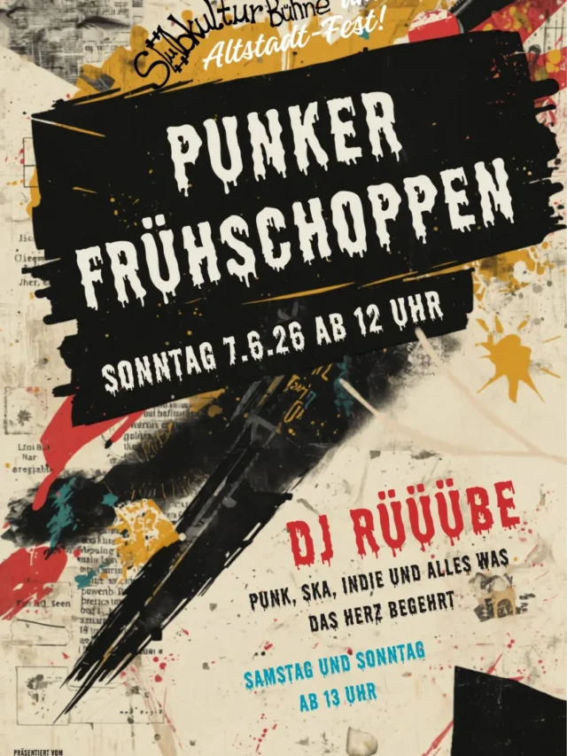 Du hast am Sonntag immer noch nicht genug? Dann komm zu unserem Punker Frühschoppen am 07.06.2026 ab 12 Uhr zur Subkultur Bühne am Altstadtfest Ansbach! 🍻

ab 13 Uhr mit DJ Rüüübe mit Punk, Ska, Indie und alles, was das Herz begehrt 🎶

#subkulturansbach #altstadtfestansbach #lovemusichatefascism